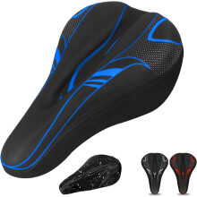 Coprisella ergonomico per bicicletta, cuscino imbottito in gel universale per pedalare senza dolore, design traspirante e cavo, gomma antiscivolo.