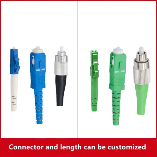 Fiber Optic Patch Cord Single Mode Armored 2 Core 40120m 3mm TPU E2000E2000 Connectors 1
