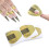 200 Pcs Nail Forms for Extensions Gold and Silver Acrylic Nail Extension Forms with Length Indicators 2