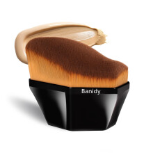 Foundation Brush for Liquid and Powder with Protective Case, Hexagon Handle Makeup Brush
