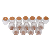 Umweltfreundliche Stuhlbeinschoner, Möbelbeinschoner aus Vliesstoff, rutschfeste Silikon-Bodenschoner, transparent (16-teiliges Set)