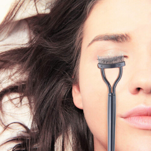 Eyelash Definer, Arc Designed Cosmetic Brushes, Stainless Steel Construction Ensures Durability, Smooth Long Handle for Precise Application, Eyelash 2
