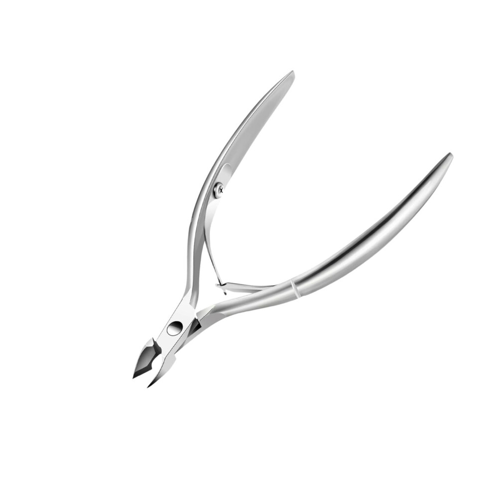 Silver Professional Stainless Steel Cuticle Nippers With Ultrasharp Blades And Ergonomic Grip For Manicure Pedicure