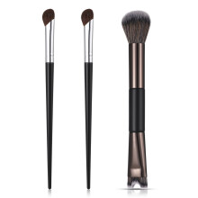 Nose Contour Brush Set 3pcs Dual Head UShaped for Precise Sculpting and Seamless Blending Black