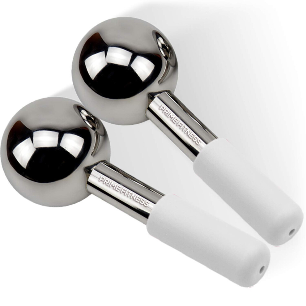 White Facial Ice Globes Cryo Face Massager For Puffiness Wrinkle Smoothing And Collagen Boosting