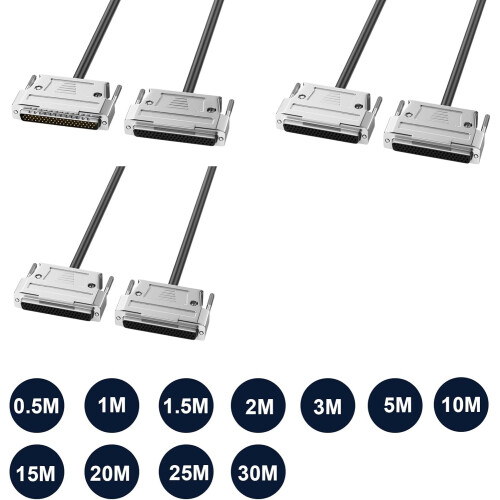 DB62 SCSI Data Cable, FemaleToFemale, Double Shielding, 25m Cable Length 1