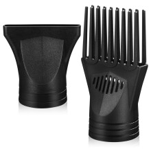 2Pcs Universal Hair Dryer Comb Attachment and Diffuser, Heat Resistant Volumizing Styling Tool