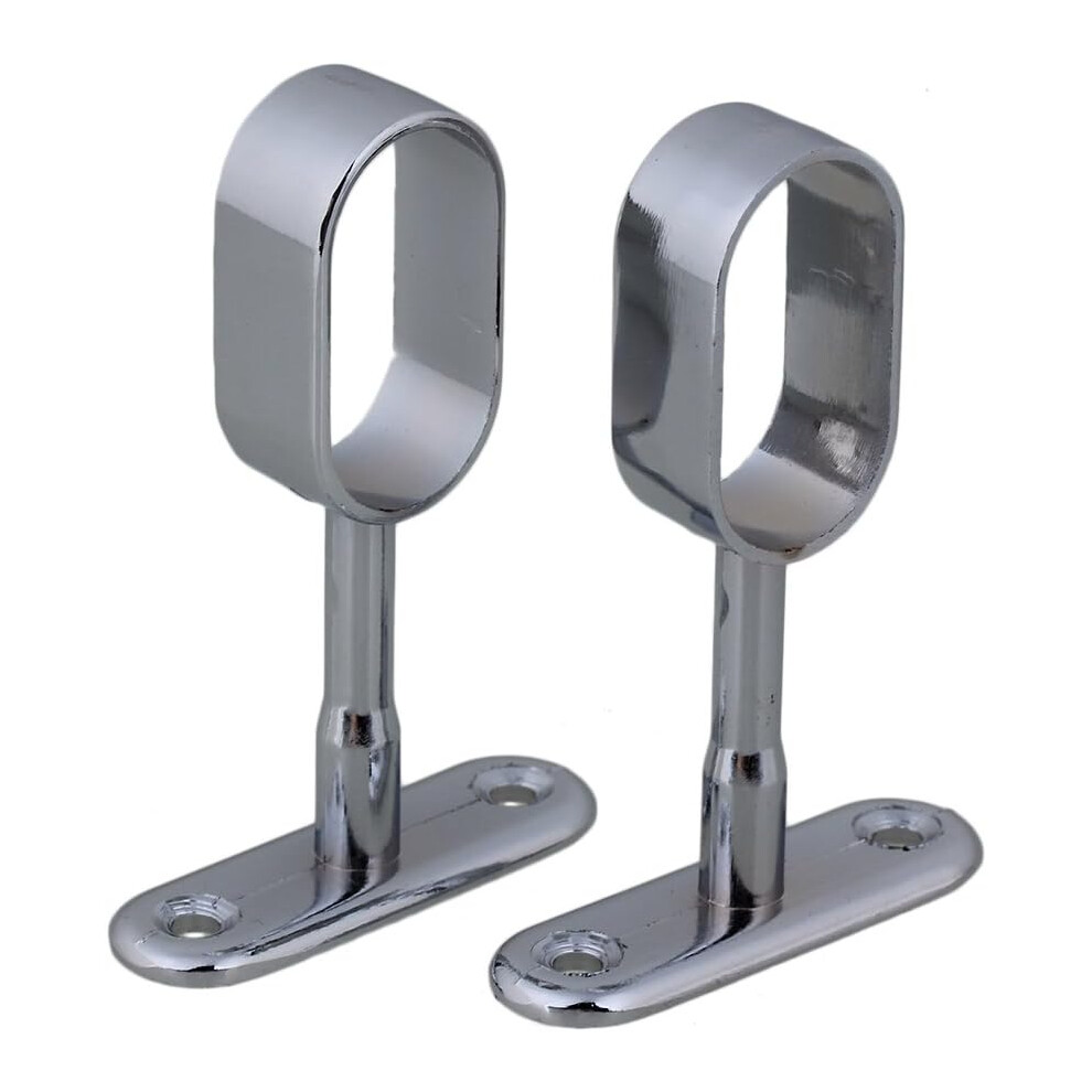 Sturdy Zinc Alloy Closet Rod Support, Electroplated Surface For Bathroom Shower Poles, Easy Installation Ensures Quick Setup Of Your Closet System 9454554067216