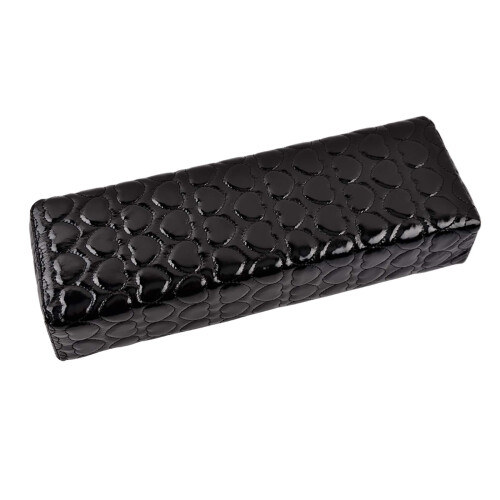 Nail Arm Rest Cushion with Soft Microfiber Leather, Ergonomic Hand Support for Professional Nails Tech (Black)