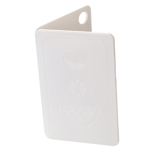 Foldable Chopping Board with Dual Function, Plastic Cutting Board for Camping Picnic, Nordic White 20x12.5cm