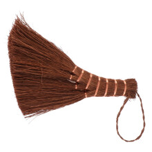 Small Broom Natural Palm Compact Handheld Cleaning Brush for Indoor Outdoor Small Messes