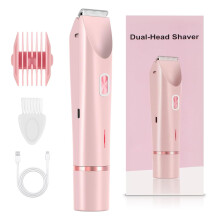 Women's Electric Shaver and Bikini Trimmer, 2 in 1 IPX7 Waterproof Painless Hair Removal, USB Rechargeable Wet Dry Lady Shaver