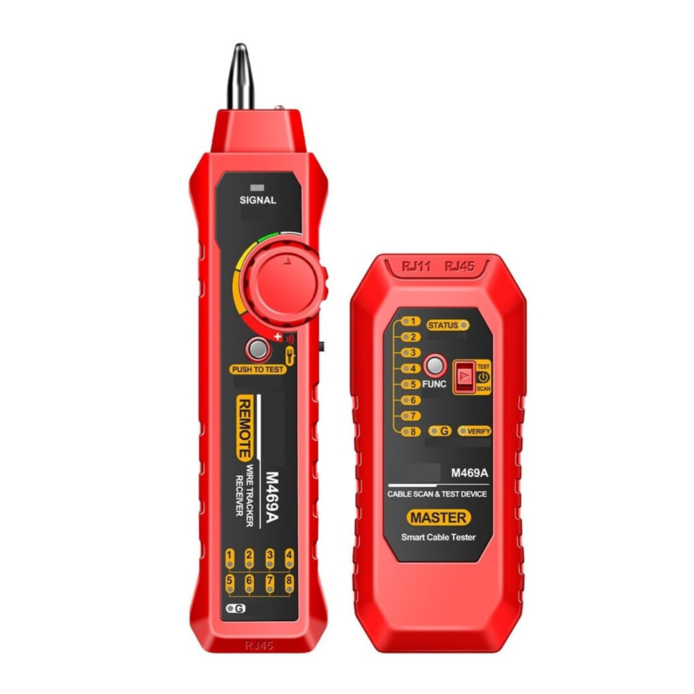 M469a Network Cable Finder Rj45 Rj11 Lan Tester Antiinterference Instrument Red 9119770719171
