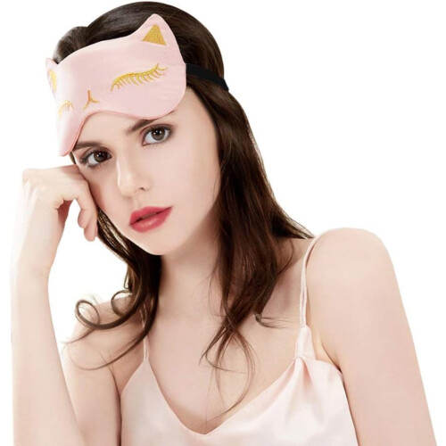 Μάσκα ύπνου Cat Eye για γυναίκες άνδρες, ρυθμιζόμενο κάλυμμα ματιών με προστασία από