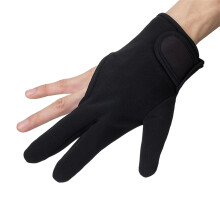 Heat Resistant 3 Finger Hair Styling Glove for Curling Iron with Adjustable Strap Black Medium