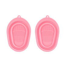 Faltbare Reinigungsschale für Make-up-Pinsel, Silikonmaterial verspricht Sicherheit und Langlebigkeit, perfekt für gründliche und effiziente
