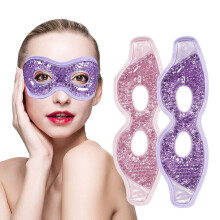 Masque oculaire en gel à base d'ingrédients non toxiques pour thérapie par le chaud ou le froid, masque facial double face sur mesure avec
