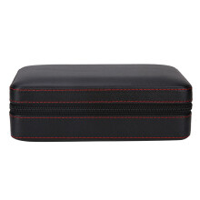 Cigar Humidor Cedar Cigar Storage Box for Travel and Home, Black Wooden Cigar Case with Humidification System