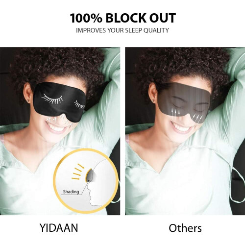 Αντιγηραντική μάσκα ματιών, αναπνεύσιμη μάσκα ματιών από μετάξι μουριάς για 2