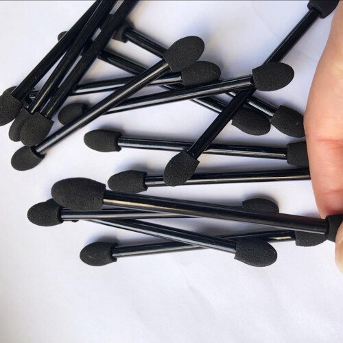 40PCS Dual End Eyeshadow Applicator Brushes with Soft Latex Sponge for Precise Color Application 1