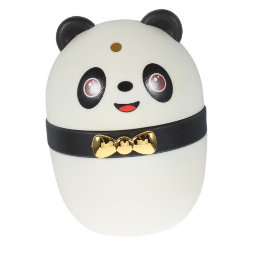 Toothpick Dispenser Panda Design Push Type Holder with Protective Lid PP Storage Box