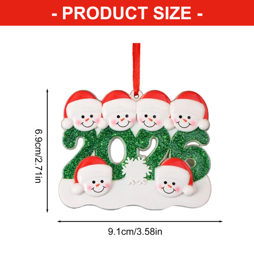 Customizable Snowman Pendant Christmas Decoration-Style5 2