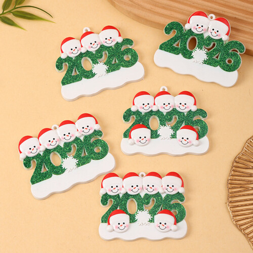 Customizable Snowman Pendant Christmas Decoration-Style5 1