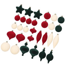 Velutinous Face Holiday Sphere Decorations Colorful Plastic-A