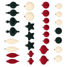 Velutinous Christmas Decoration Collection-Red green card