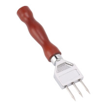 Stainless Steel Ice Crusher With Wooden Handle, ThreePronged Ice Breaker, Bartender Ice Chipper, Bar Tools (Type A)