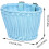 Childrens Bicycles Front Basket Wicker Adjustable Leather Belt Handlebars Storage Container For Kids Blue 3