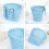 Childrens Bicycles Front Basket Wicker Adjustable Leather Belt Handlebars Storage Container For Kids Blue 5