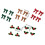 Pack Of 4 Fabric Bowknot Decorations With Leaf-Coffee bow 4