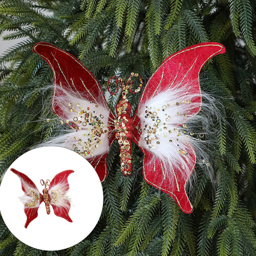 Multipurpose Christmas Tree Butterfly Deck Soft-Silver white 1