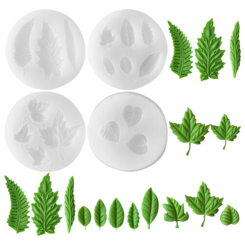 Leaf Silicone Mould Fondant Molds for Making Candle-Style C 1