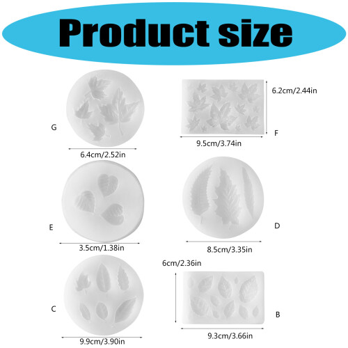 Leaf Silicone Mould Fondant Molds for Making Candle-Style C 2