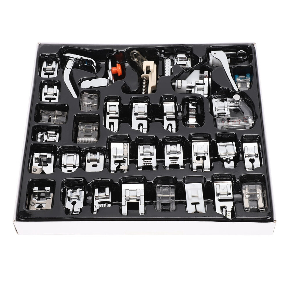 Sewing Machine Presser Feet Set: Universal Fit For Leading Brands, Durable Metal Construction, 35Pcs/Set 9454554071213
