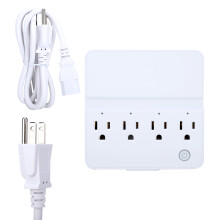 Erittäin ohut litteäpistokkeinen matkalaturi, älykäs USB-C-jatkojohto globaaleille seikkailuille, kompakti ylijännitesuojauksella ja