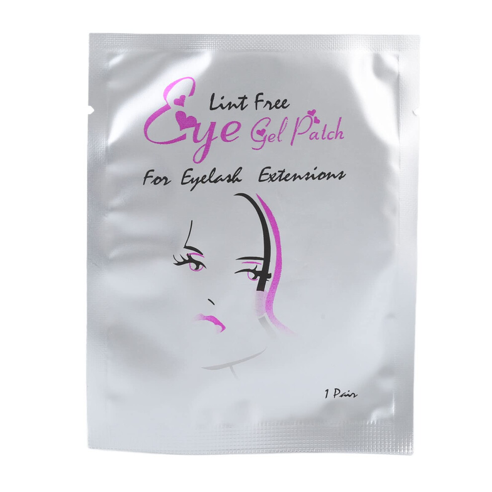 50pcs Eyelash Extension Pads with Hydrogel, Lint Under Eye Gel Pads for Precise Lash Application
