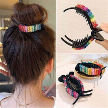 Pince à cheveux banane élégante, accessoire extra long pour une coiffure rapide pour les filles et les tout-petits, convient à différentes