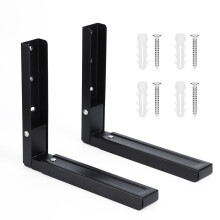 Kit de montagem de micro-ondas com comprimento ajustável, braço dobrável com comprimento ajustável para prateleira de forno de parede, suporte de