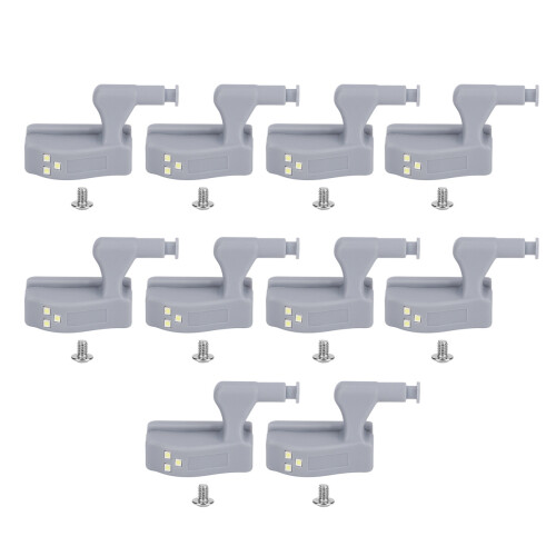 Battery Operated Under Cabinet Lighting, Abs Material Wardrobe Lights For Efficient And Elegant Storage Solutions (10Set)