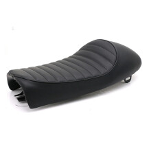 Vintage Motorcycle Seat for Yamaha SR125 SR250 SR400, Black Waterproof Leather Hump Design