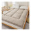 Extra Thick Mattress Topper Queen with Breathable Soft Fabric, Foldable Down Alternative, Brown 1