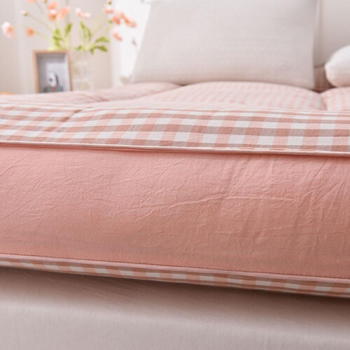 Extra Thick Mattress Topper Queen with Breathable Soft Fabric, Foldable Down Alternative, Brown 1