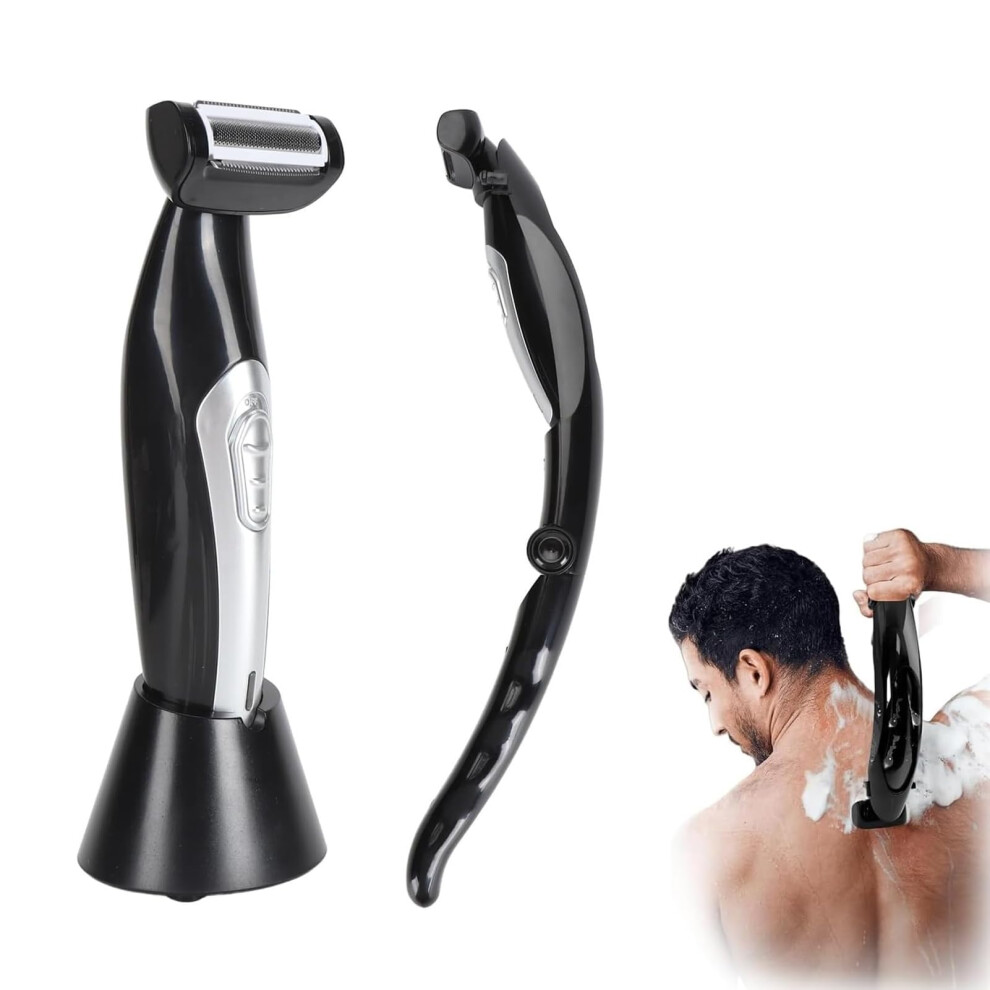 Back Shaver for Men Electric Back Hair Trimmer with Ergonomic Long Handle Wet and Dry Grooming