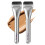 Makeup Foundation Brush Set for Flawless Full Coverage Liquid with Flat Synthetic Bristles, Silver 1