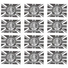 Material poliester pentru consumabile Union Jack, steag de grădină rezistent la intemperii, fluturând manual, regina de doliu, idei patriotice cu