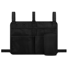 Golf Cart Rear Seat Organizer Universal Storage Bag with Large Capacity and Bottle Holder Black