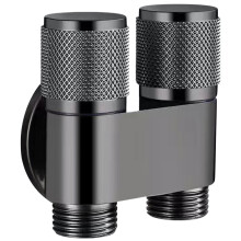 1In2Out Dual Control Valve Alloy Toilet Faucet Handheld Bidet Sprayer G1/2 Inlet/Outlet For Toilet Washing Machine